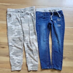*3/$15* Girls Camo Joggers Rumi + Ryder Sz XS & SO Jeggings Sz 5